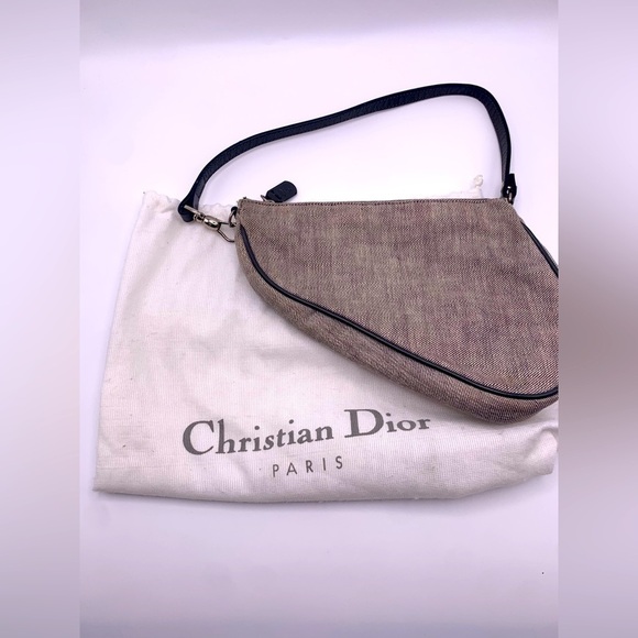 Christian Dior Denim Saddle Pochette-Rare Vintage - Picture 6 of 8